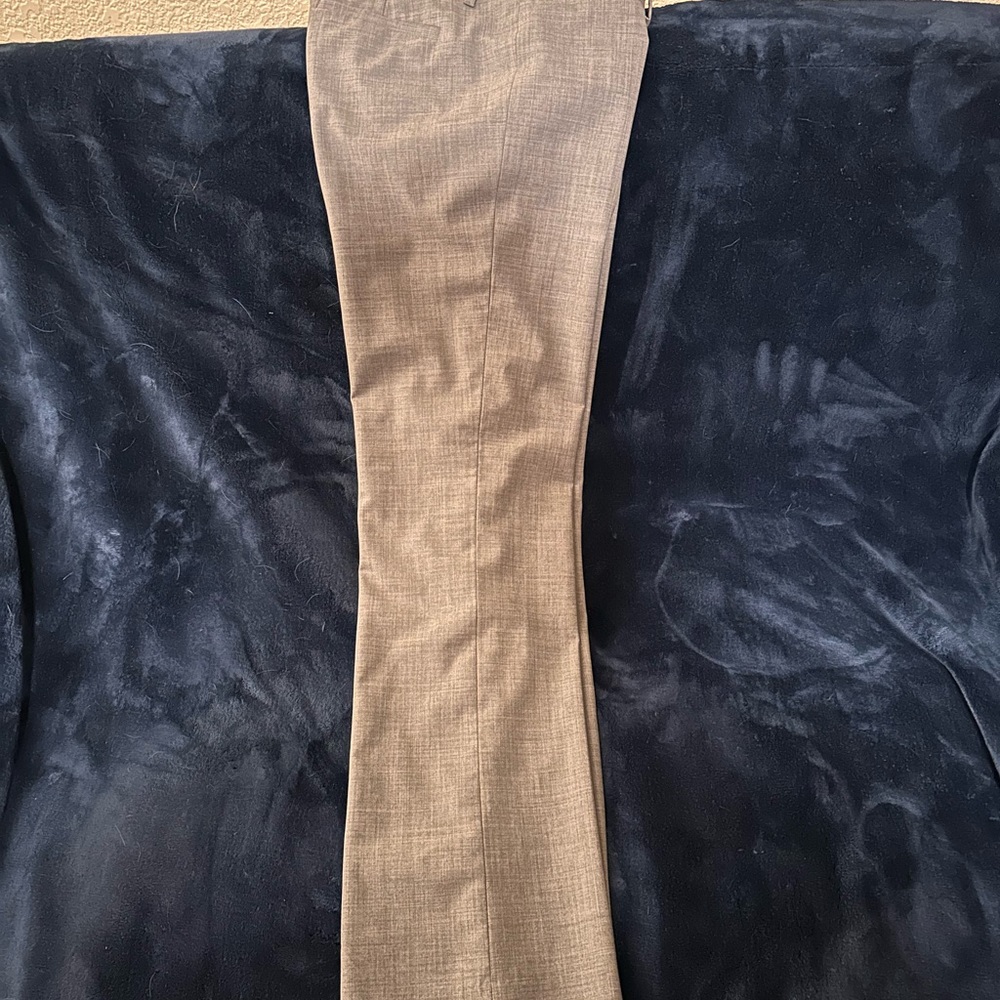 Grey lined slacks from Banana Republic. The Logan Fit
